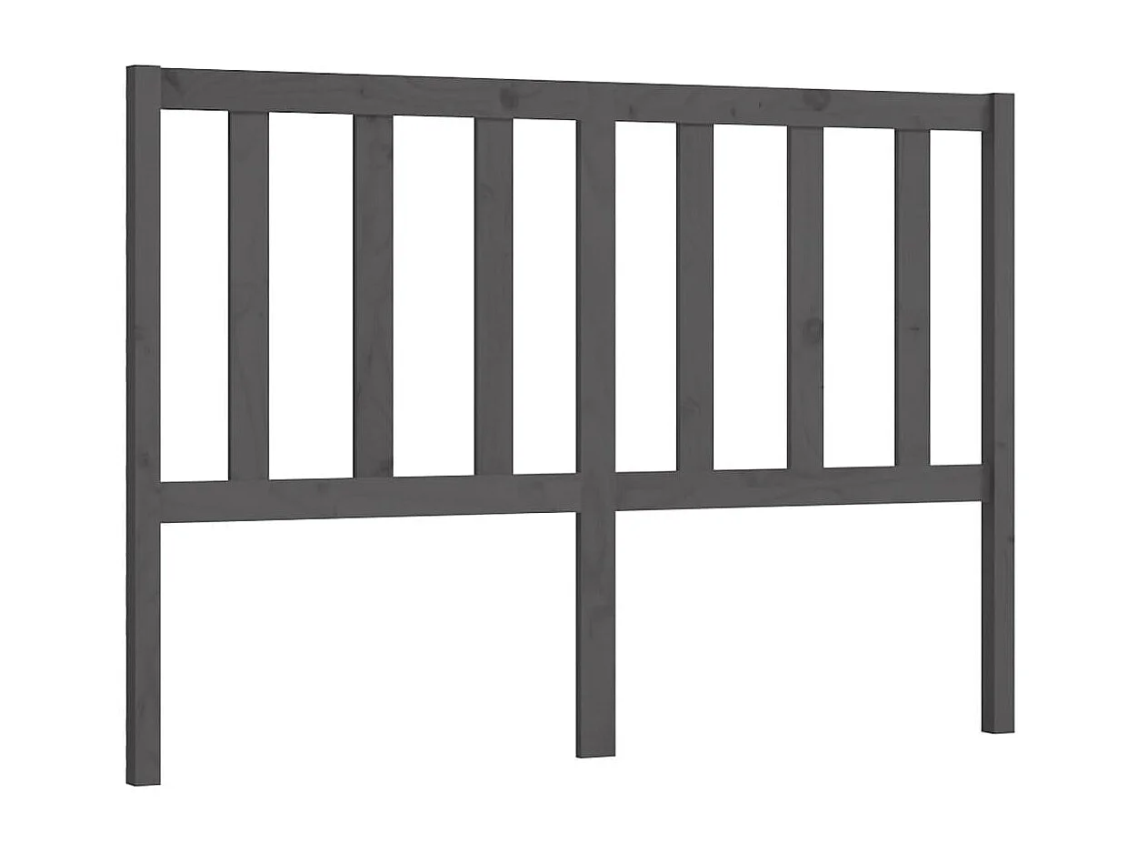 Cabecero de Cama | Cabezal de cama | Mueble de cabecero madera maciza de pino gris 146x4x100 cm