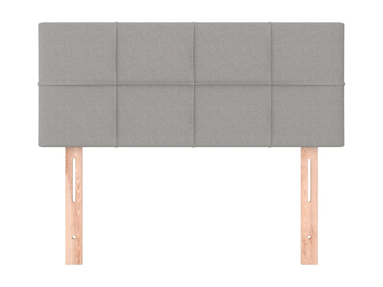 Mueble cabecero | Cabezal de cama | Cabecero de tela gris claro 90x5x78/88 cm