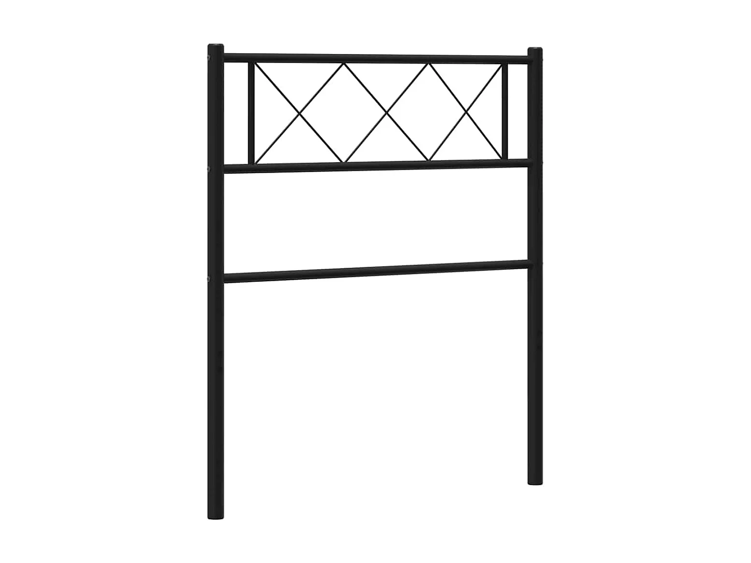 Tête de Lit | Panneau de tête pour lit Moderne métal noir 100 cm