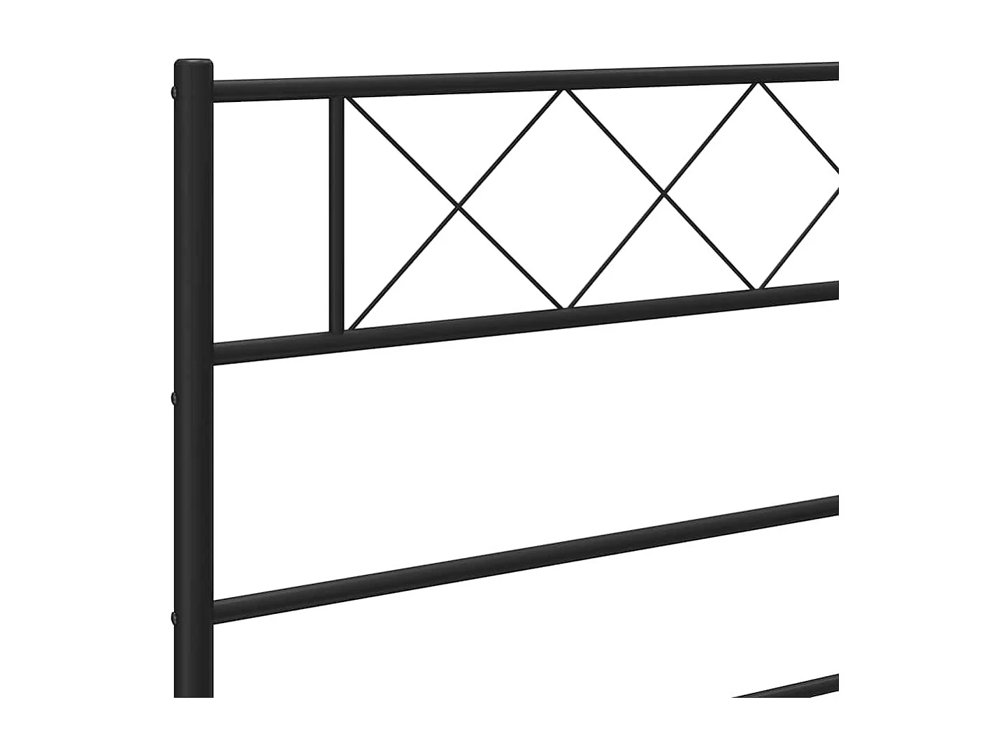 Tête de Lit | Panneau de tête pour lit Moderne métal noir 100 cm