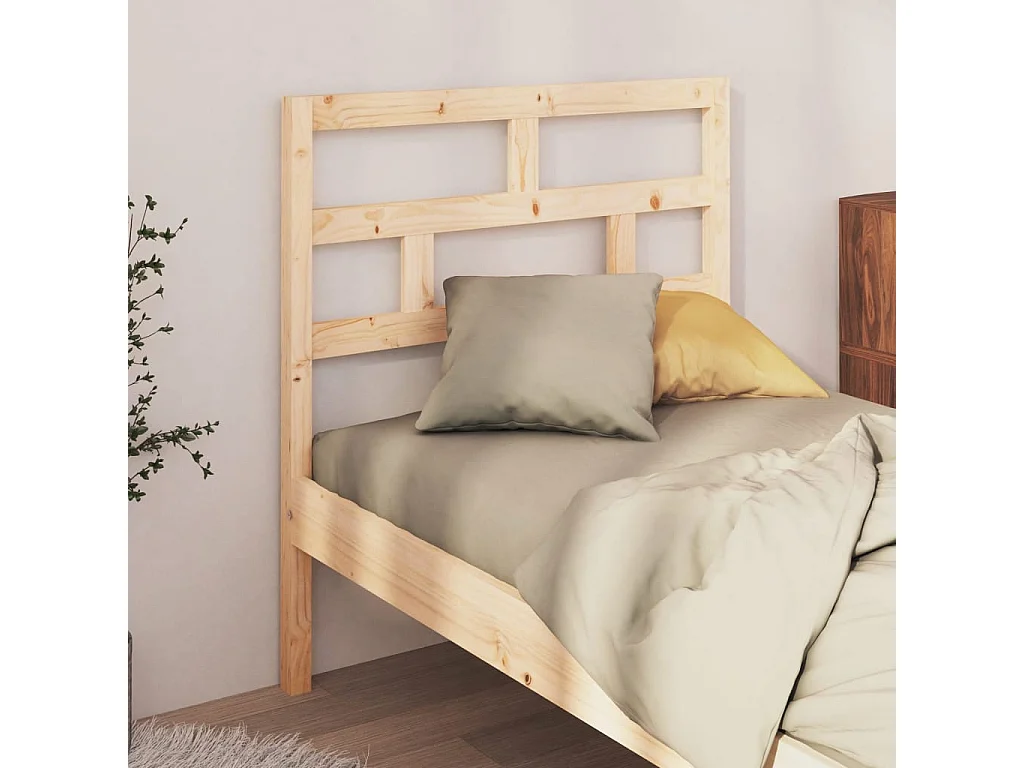 Cabecero de Cama | Cabezal de cama | Mueble de cabecero madera maciza de pino 81x4x100 cm