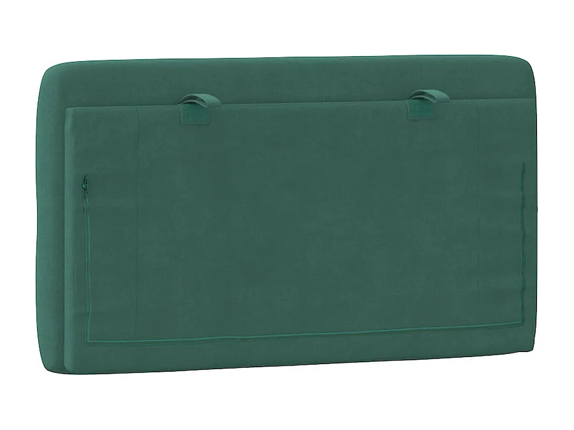 Cabecero de Cama | Cabezal de cama | Mueble de cabecero acolchado terciopelo verde oscuro 90 cm
