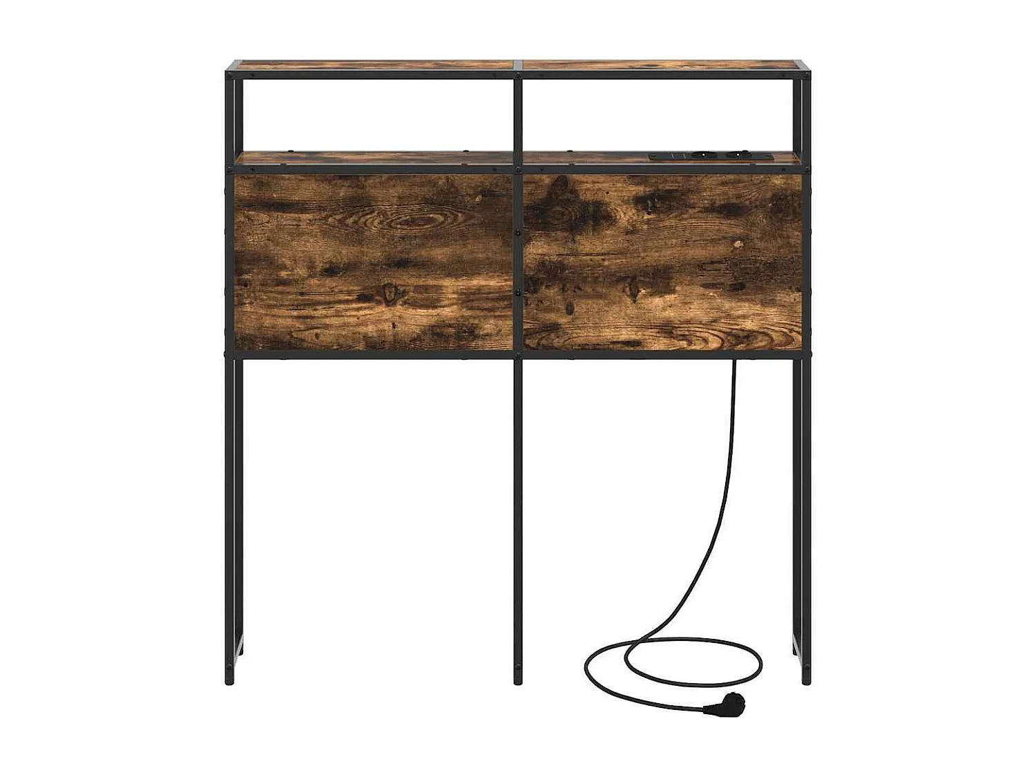 Tête de Lit de rangement | Panneau de tête pour lit Chêne fumé 75 cm Bois d'ingénierie