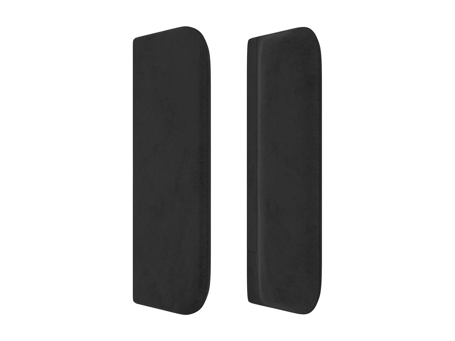 Hoofdbord | Hoofdeinde met randen 183x16x78/88 cm fluweel zwart