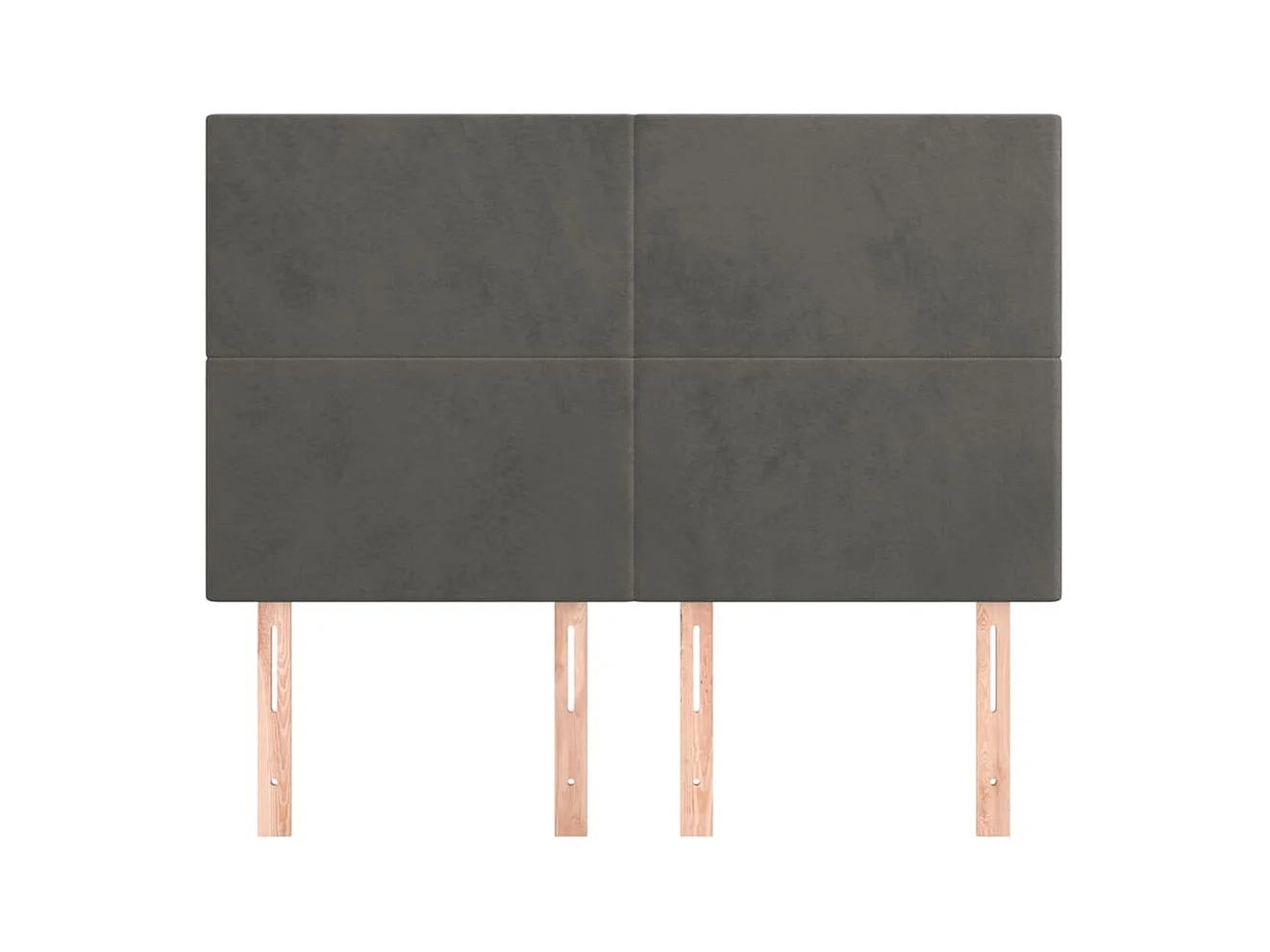 Cabeceros | Cabezal de cama | Mueble de cabecero 4 unidades terciopelo gris oscuro 72x5x78/88 cm