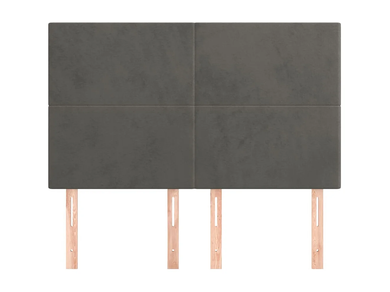 Têtes de lit | Panneaux de tête pour lit Moderne 4 pcs Gris foncé 72x5x78/88 cm Velours