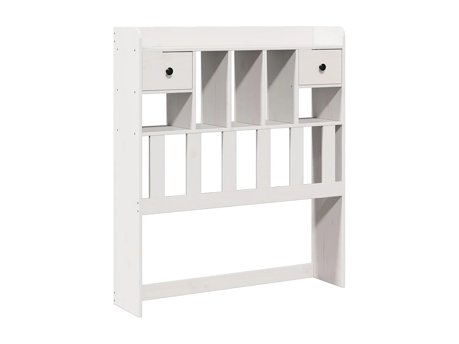 Cabecero de Cama | Cabezal de cama | Mueble de cabecero almacenaje madera maciza pino blanco 75 cm