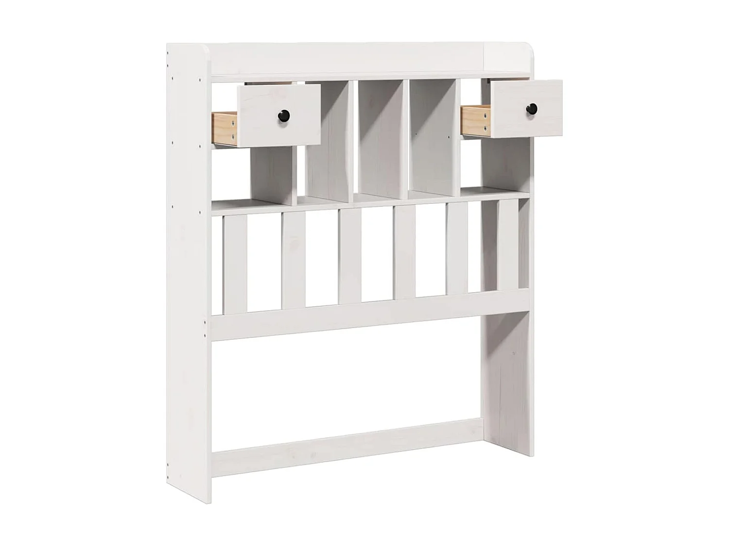 Cabecero de Cama | Cabezal de cama | Mueble de cabecero almacenaje madera maciza pino blanco 75 cm