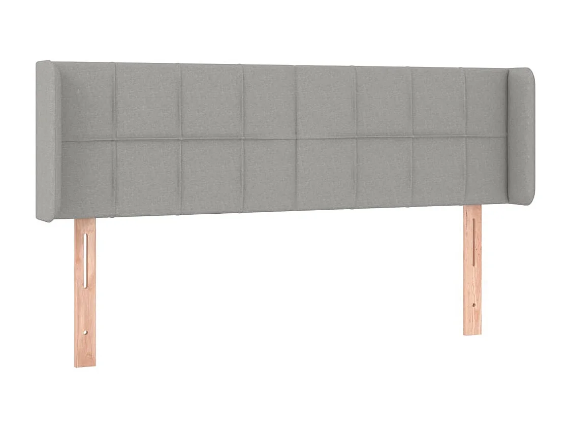 Hoofdbord | Hoofdeinde LED 147x16x78/88 cm stof lichtgrijs