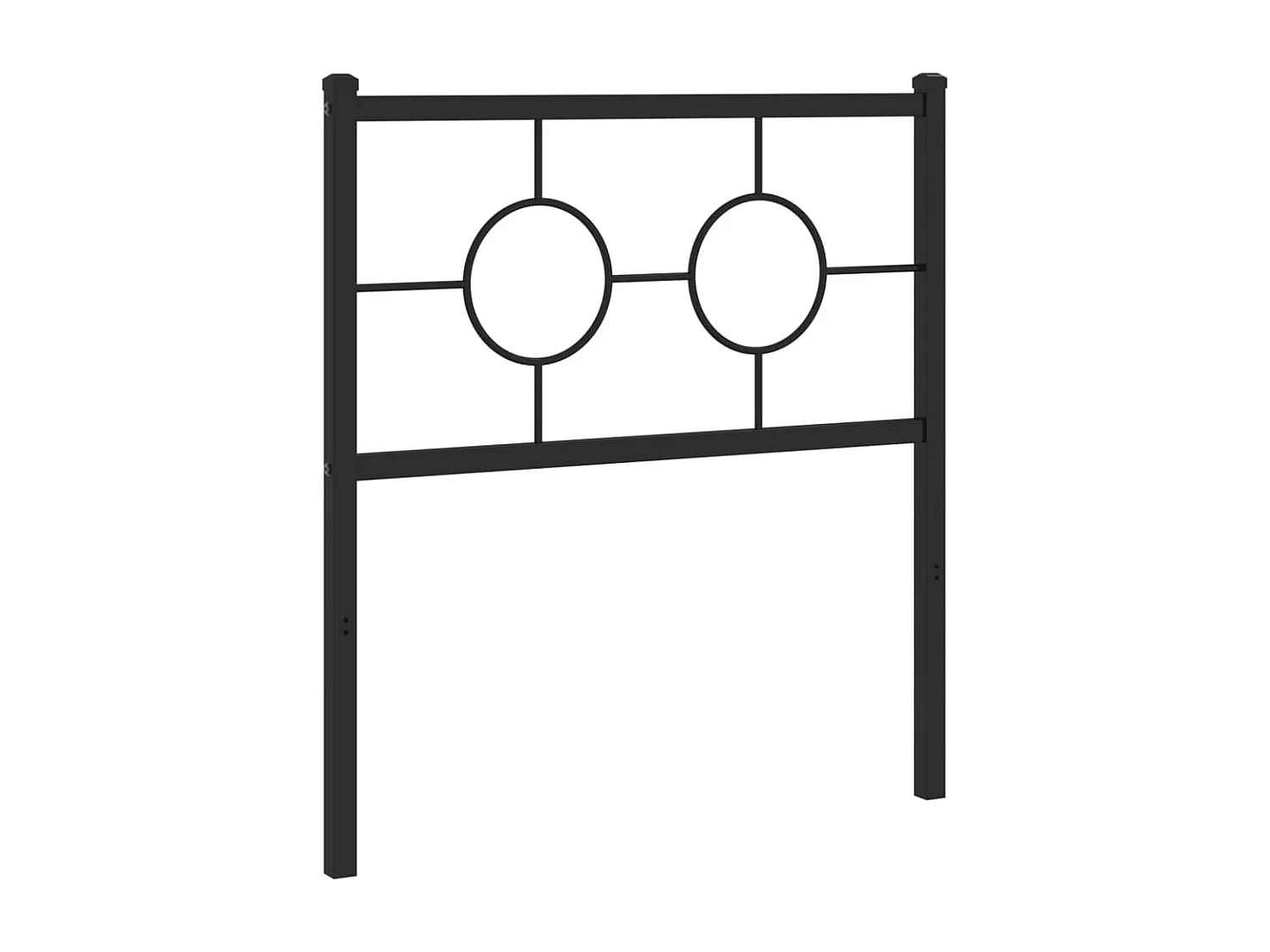 Tête de Lit | Panneau de tête pour lit Moderne métal noir 75 cm