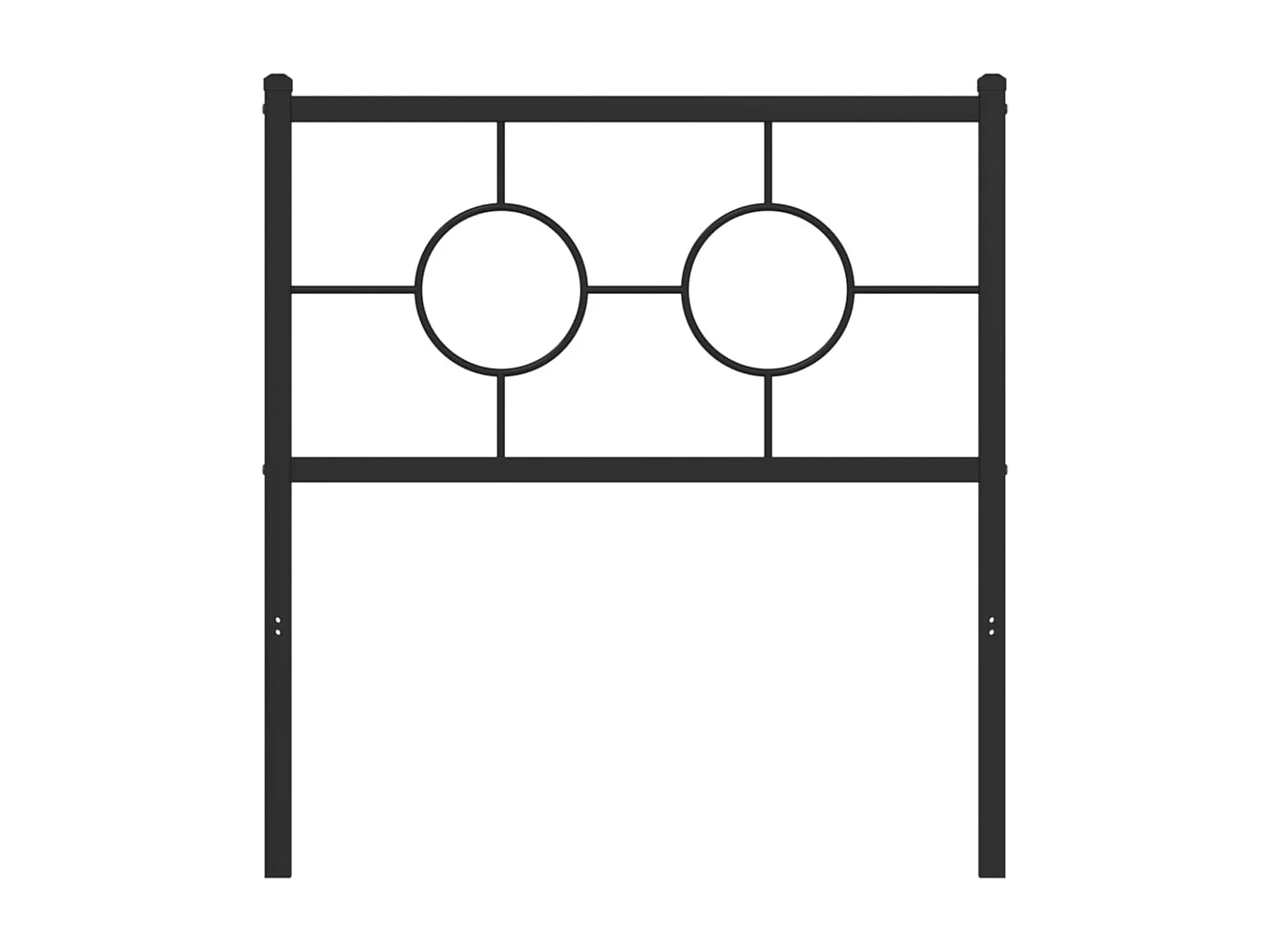 Tête de Lit | Panneau de tête pour lit Moderne métal noir 75 cm