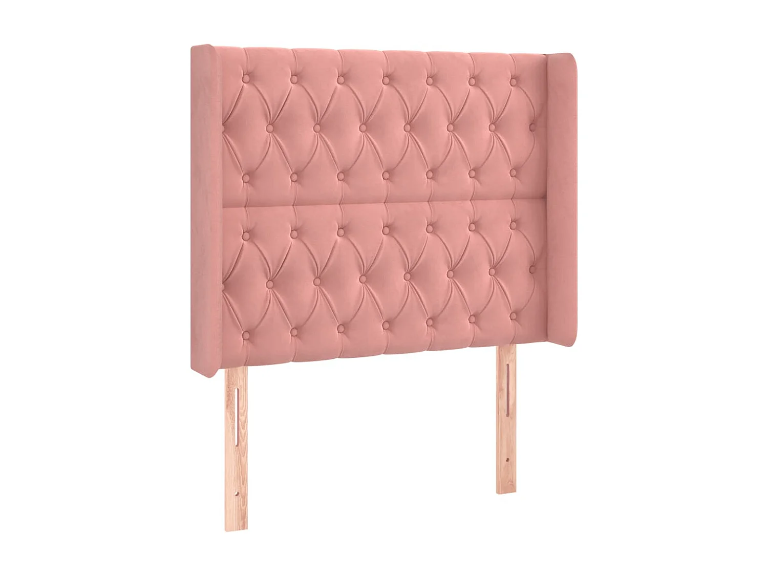 Hoofdbord | Hoofdeinde LED 93x16x118/128 cm fluweel roze