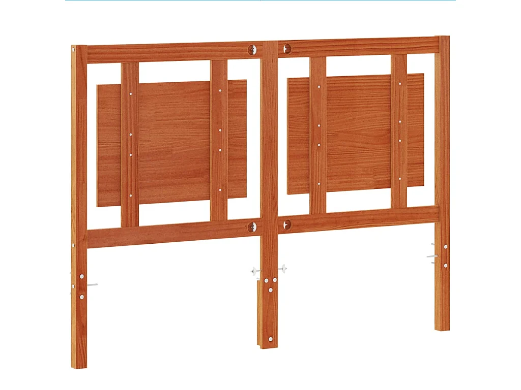 Tête de Lit | Panneau de tête pour lit Moderne cire marron 135 cm bois massif de pin