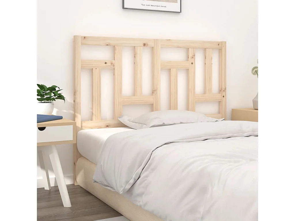 Tête de Lit | Panneau de tête pour lit Moderne 145,5x4x100 cm Bois massif de pin