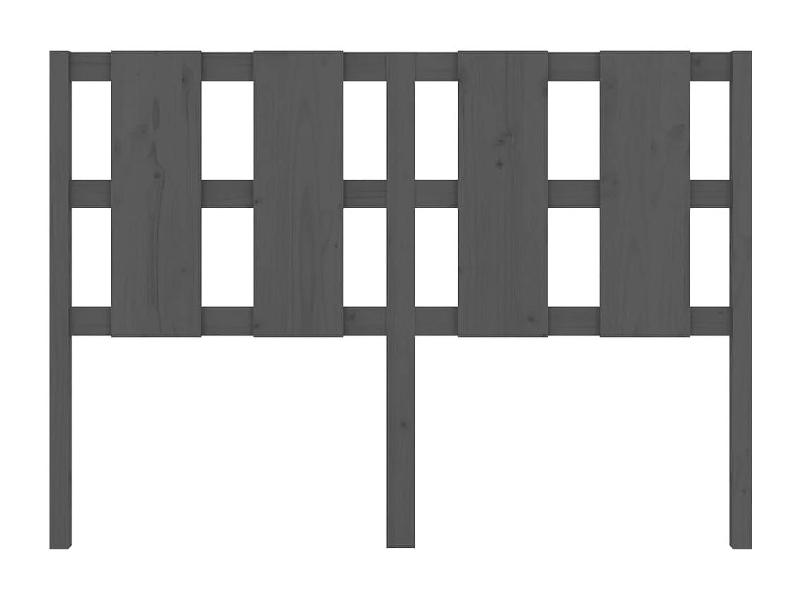 Tête de Lit | Panneau de tête pour lit Moderne Gris 145,5x4x100 cm Bois massif de pin