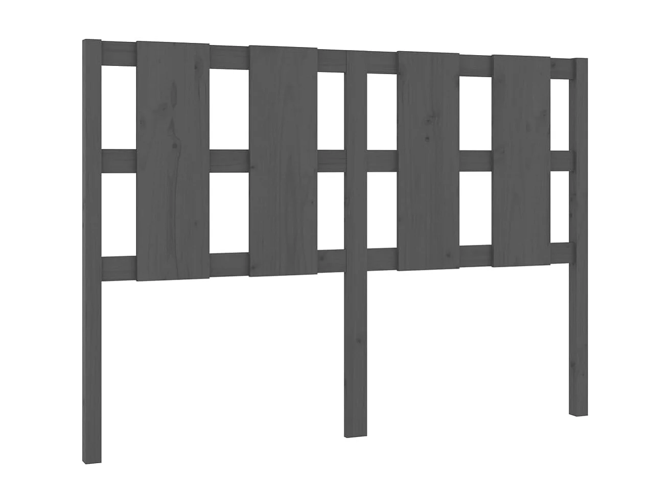 Tête de Lit | Panneau de tête pour lit Moderne Gris 145,5x4x100 cm Bois massif de pin