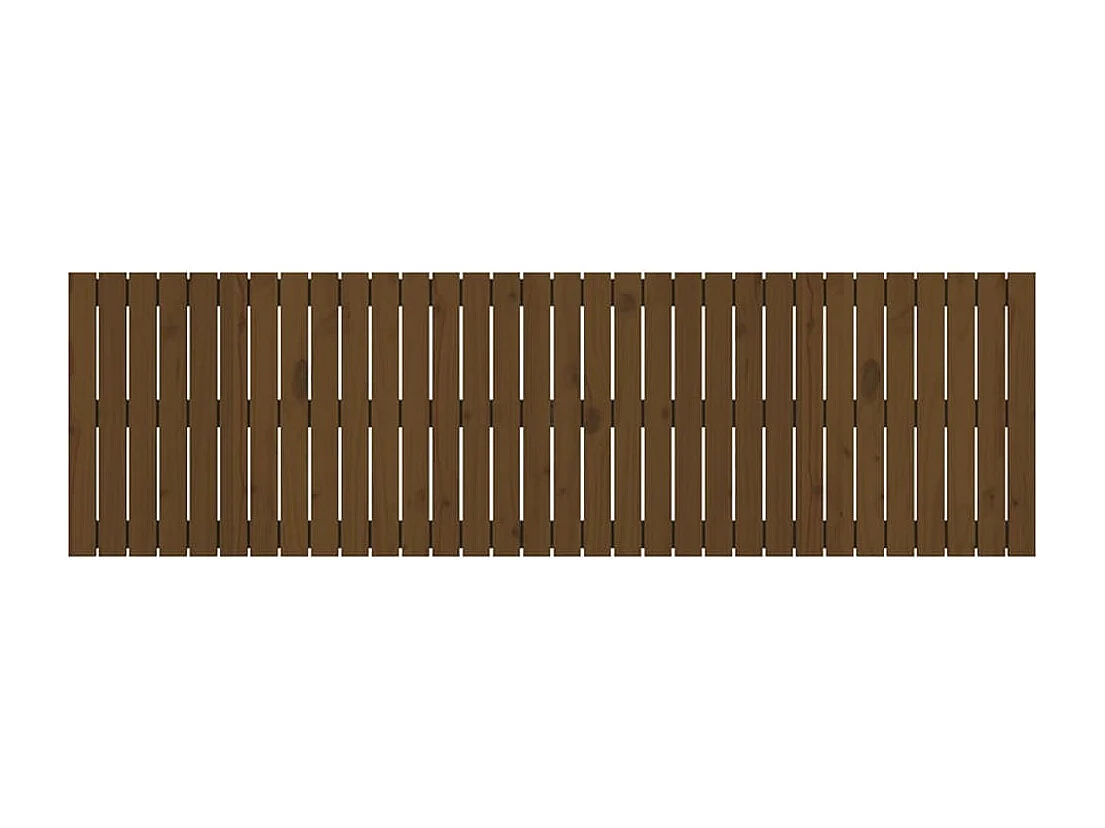 Tête de lit murale | Panneau de tête pour lit Moderne  Marron miel 204x3x60 cm Bois massif de pin