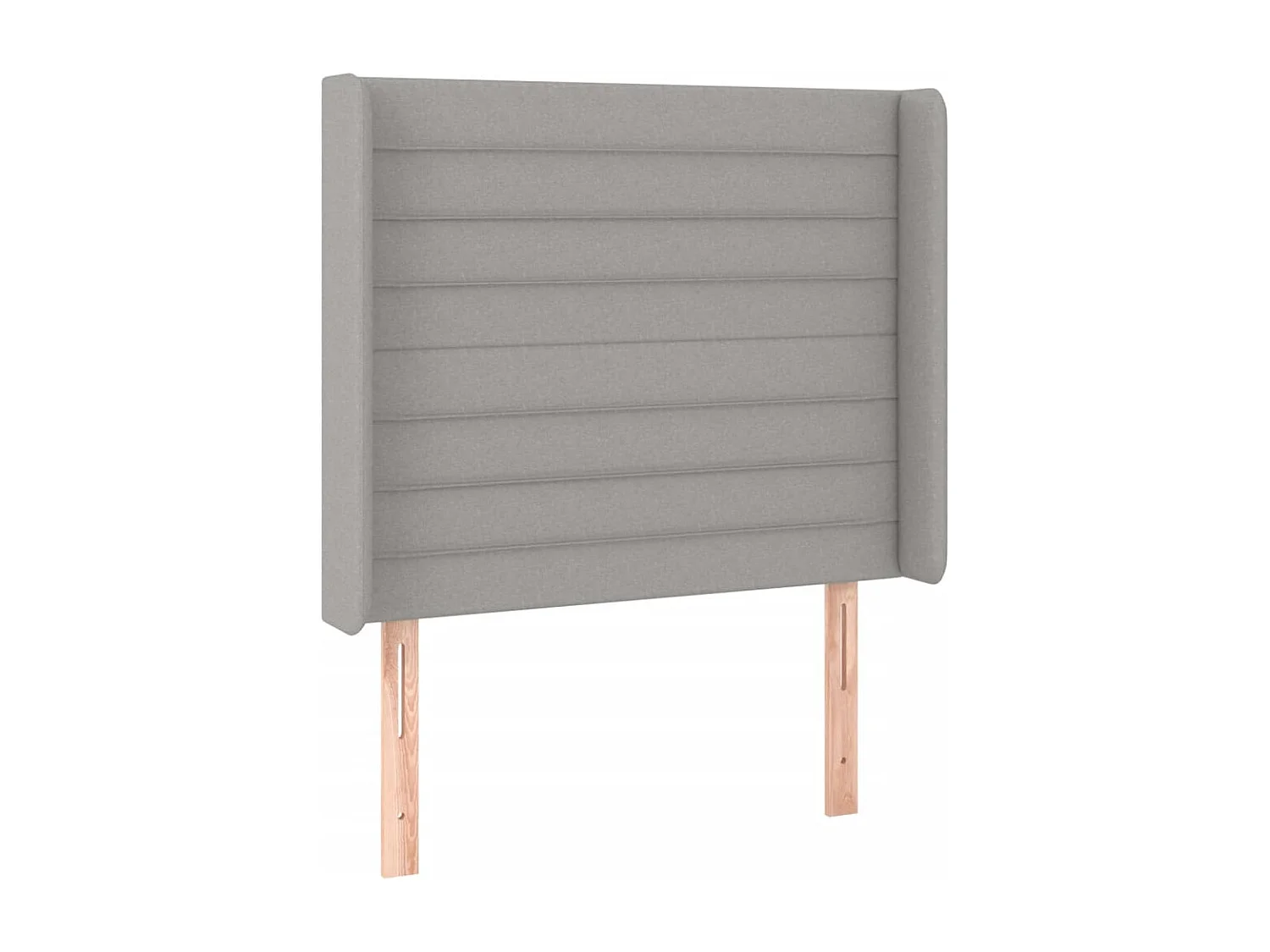 Mueble cabecero | Cabezal de cama | Cabecero con LED de tela gris claro 93x16x118/128 cm