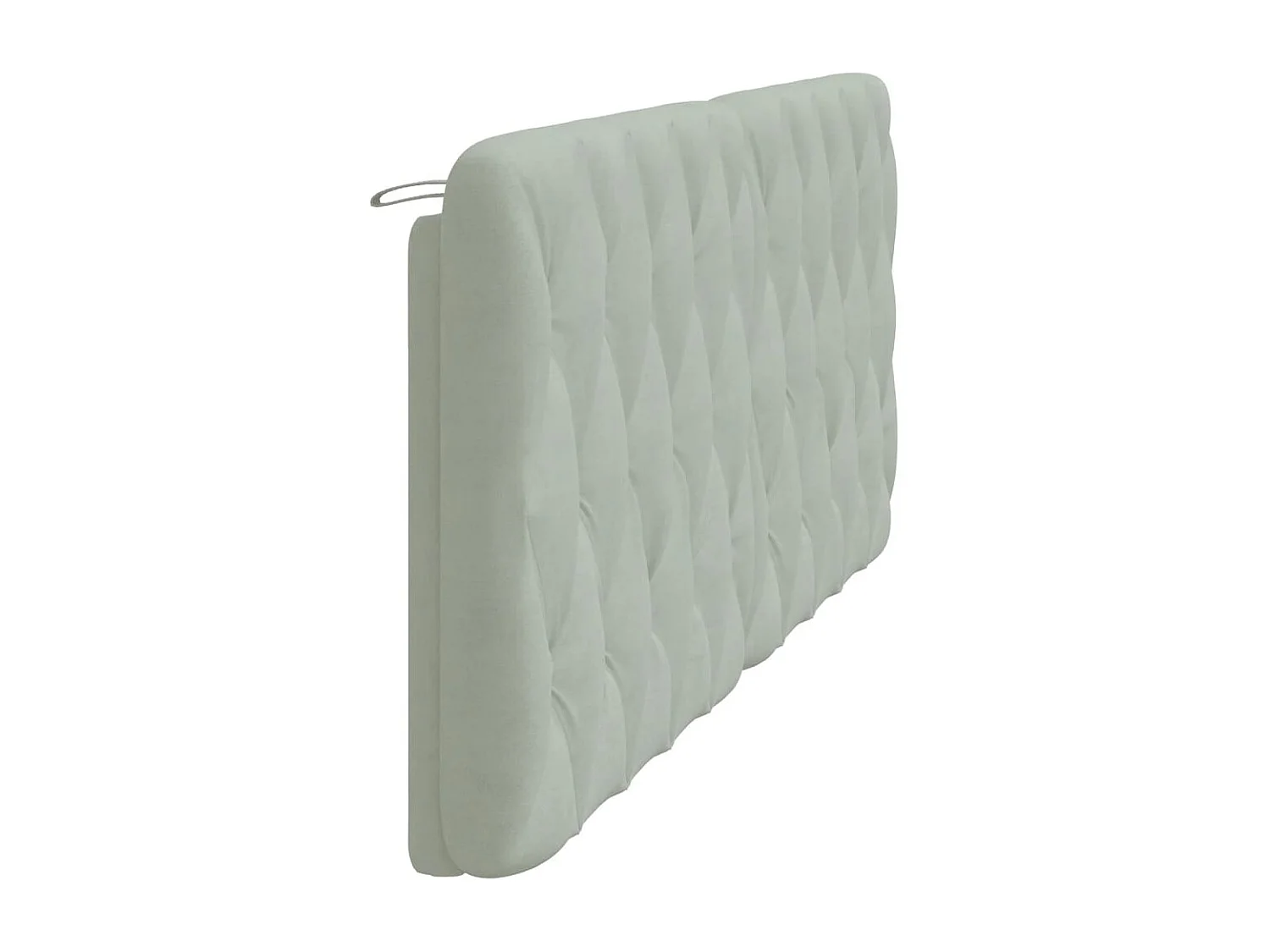 Tête de lit | Coussin de tête de lit | Tête de lit décoratif gris clair 200 cm velours