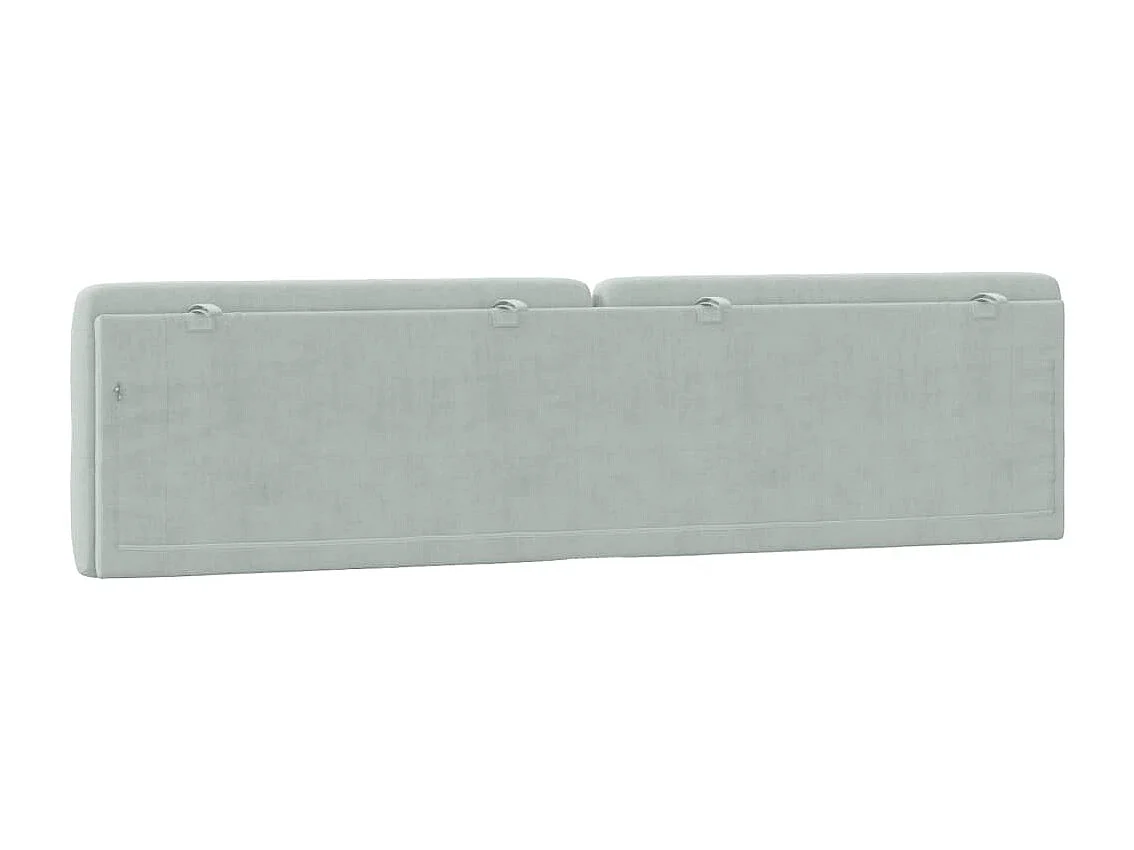 Tête de lit | Coussin de tête de lit | Tête de lit décoratif gris clair 200 cm velours