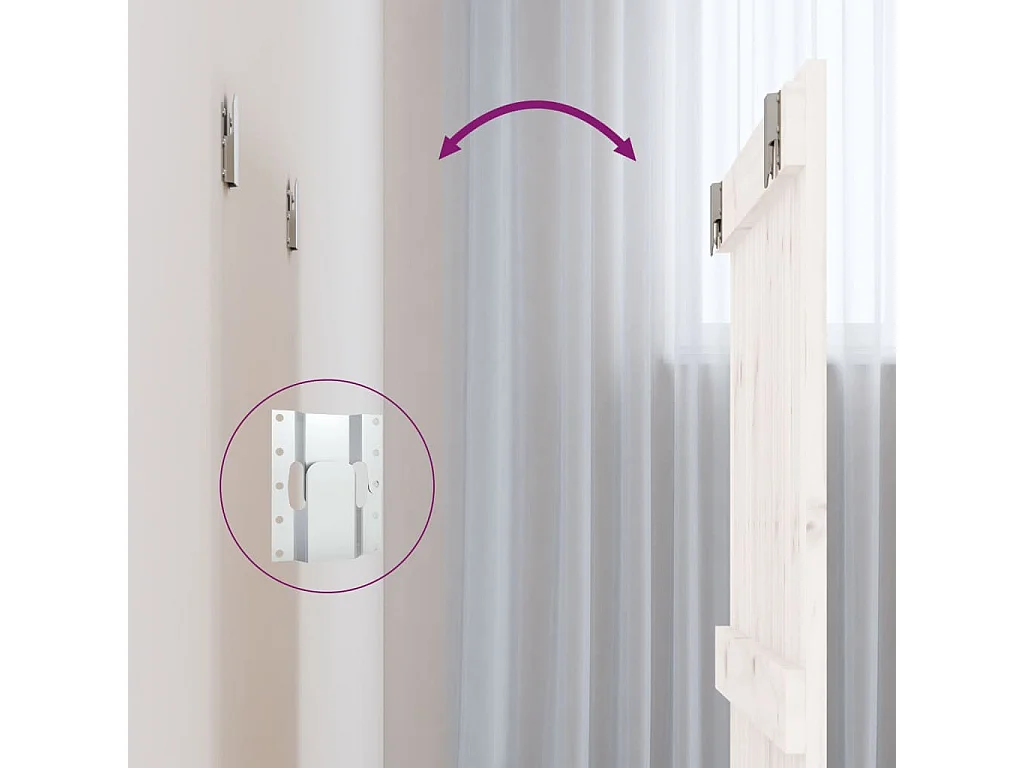 Tête de lit murale | Panneau de tête pour lit Moderne  Blanc 82,5x3x90 cm Bois massif de pin