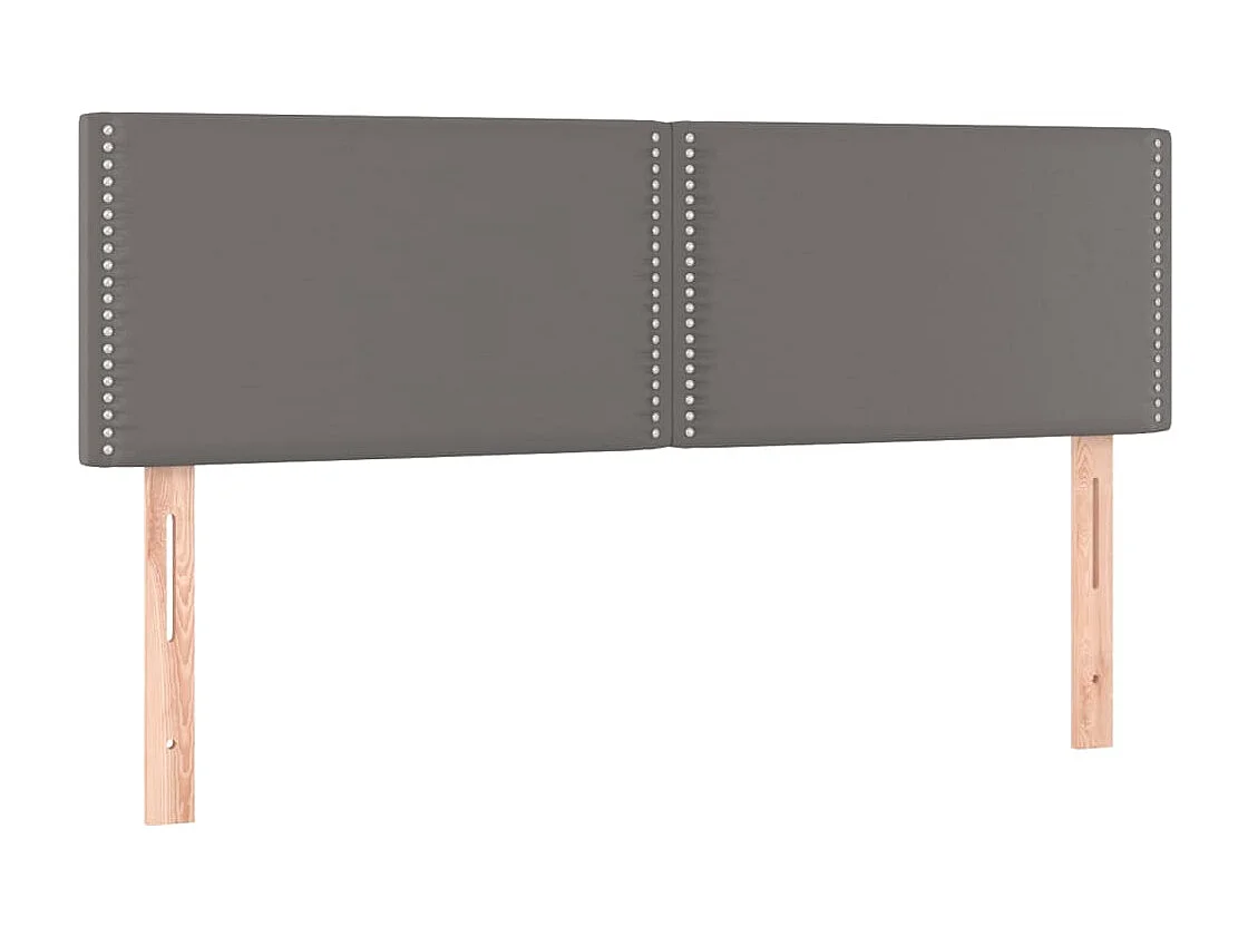 Hoofdbord | Hoofdeinde LED 144x5x78/88 cm kunstleer grijs