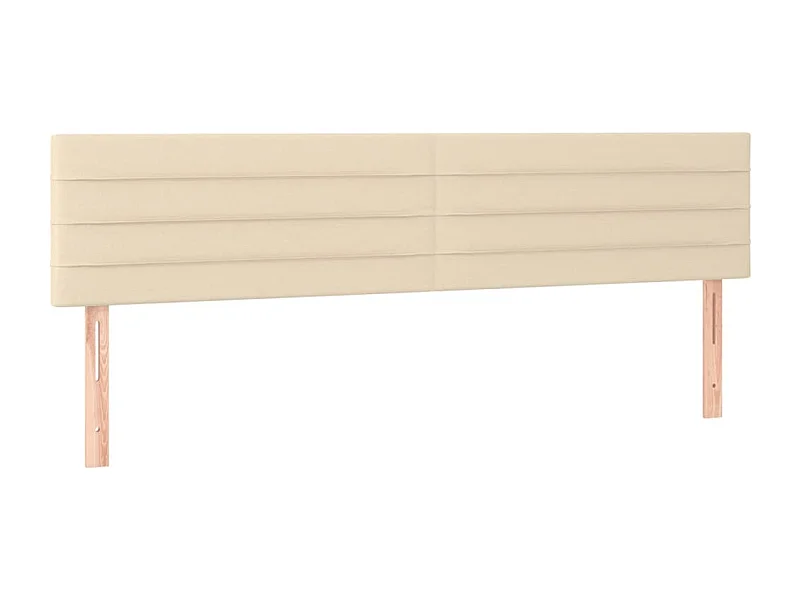 Cabeceros | Cabezal de cama | Mueble de cabecero 2 unidades de tela color crema 90x5x78/88 cm