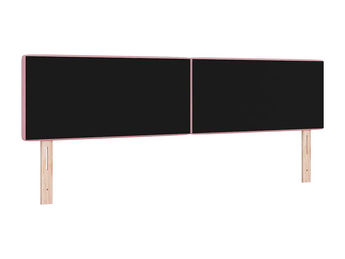 Tête de Lit | Panneau de tête pour lit Moderne en Velours Argyle Manuel Rose 180 cm Velours