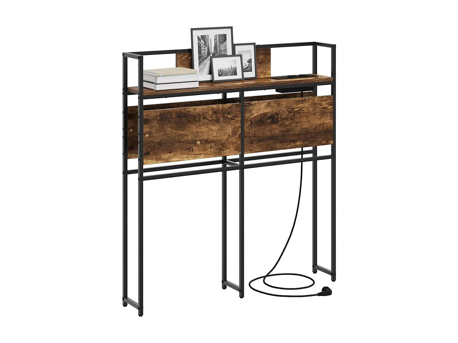 Tête de Lit de rangement | Panneau de tête pour lit Chêne fumé 80 cm Bois d'ingénierie