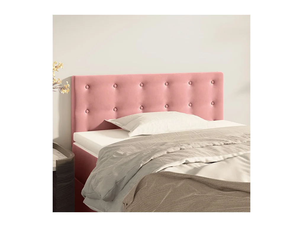 Tête de Lit | Panneau de tête pour lit Moderne Rose 80x5x78/88 cm Velours