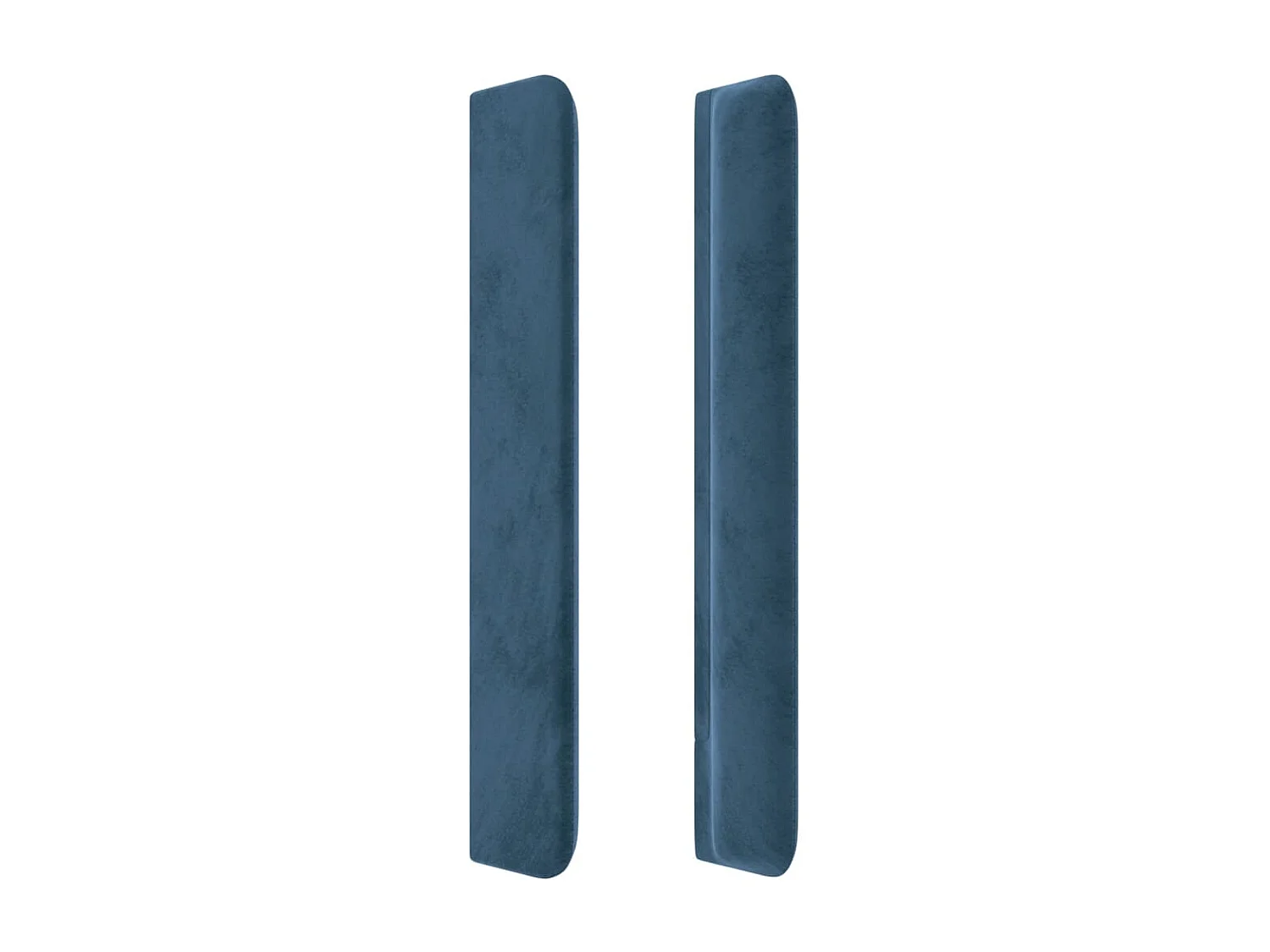 Tête de Lit | Panneau de tête pour lit Moderne à LED Bleu foncé 183x16x118/128 cm Velours