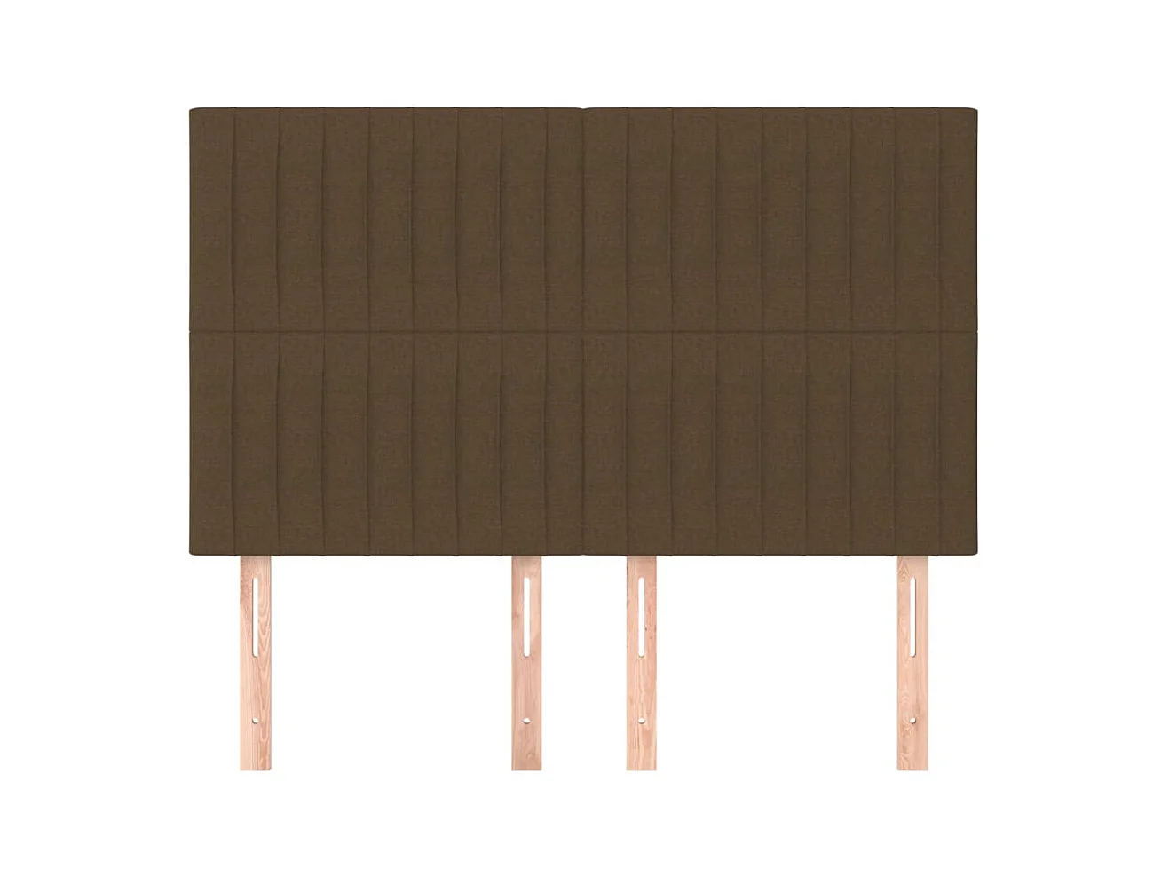 Têtes de lit | Panneaux de tête pour lit Moderne 4 pcs Marron foncé 72x5x78/88 cm Tissu