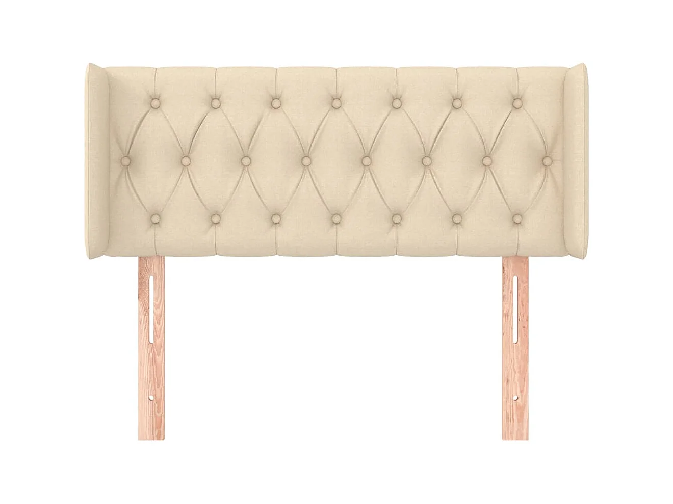 Mueble cabecero | Cabezal de cama | Cabecero de tela color crema 93x16x78/88 cm