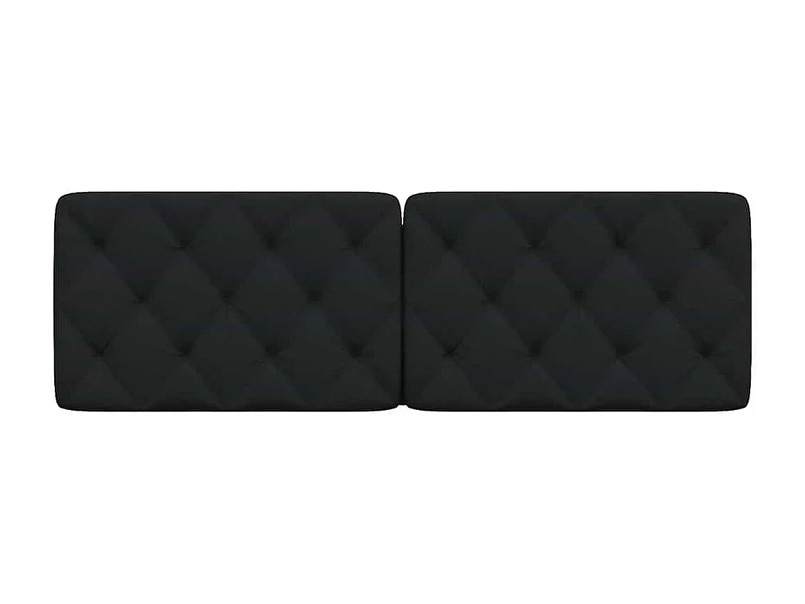 Cabecero de Cama | Cabezal de cama | Mueble de cabecero acolchado tela negro 160 cm