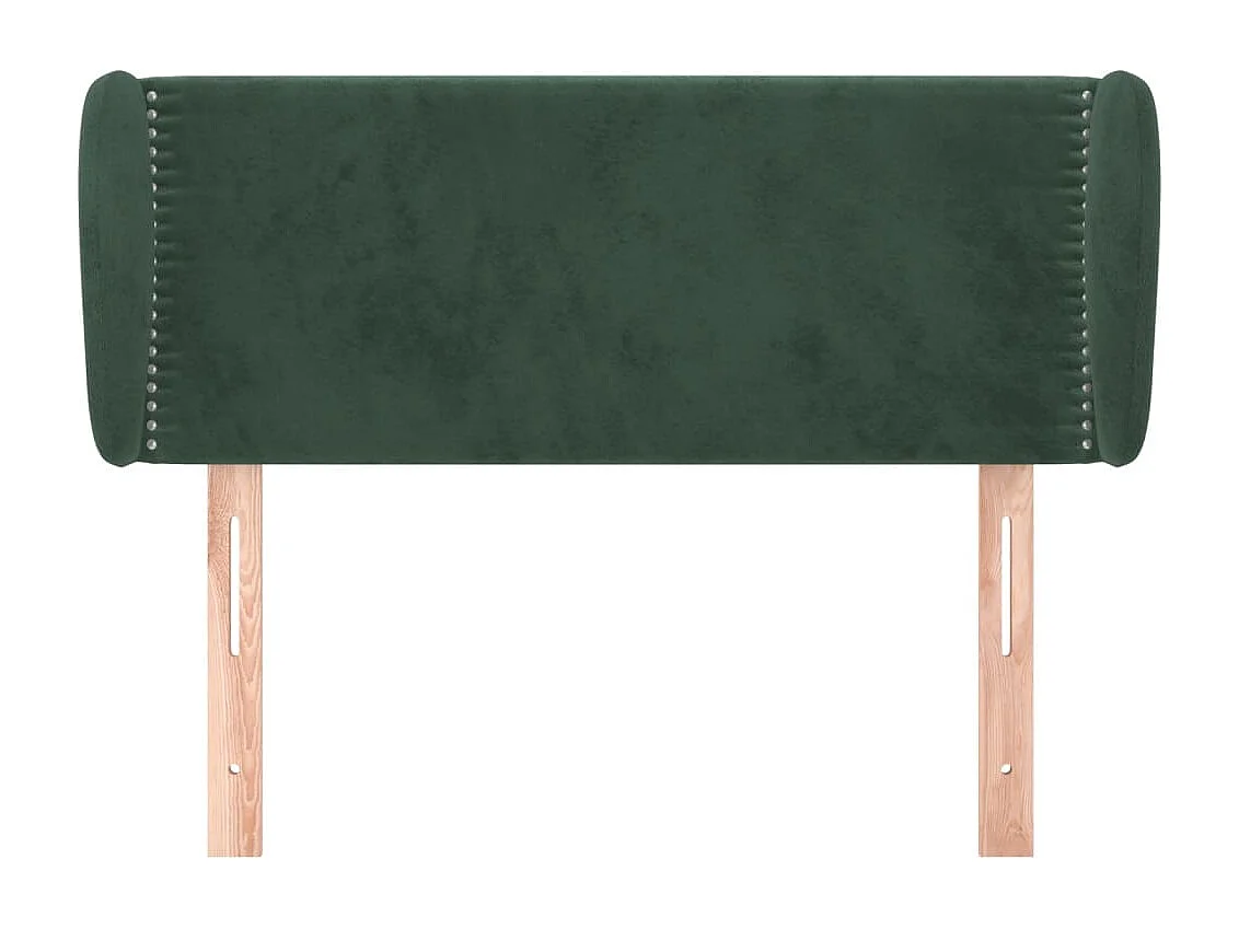Mueble cabecero | Cabezal de cama | Cabecero de terciopelo verde oscuro 83x23x78/88 cm
