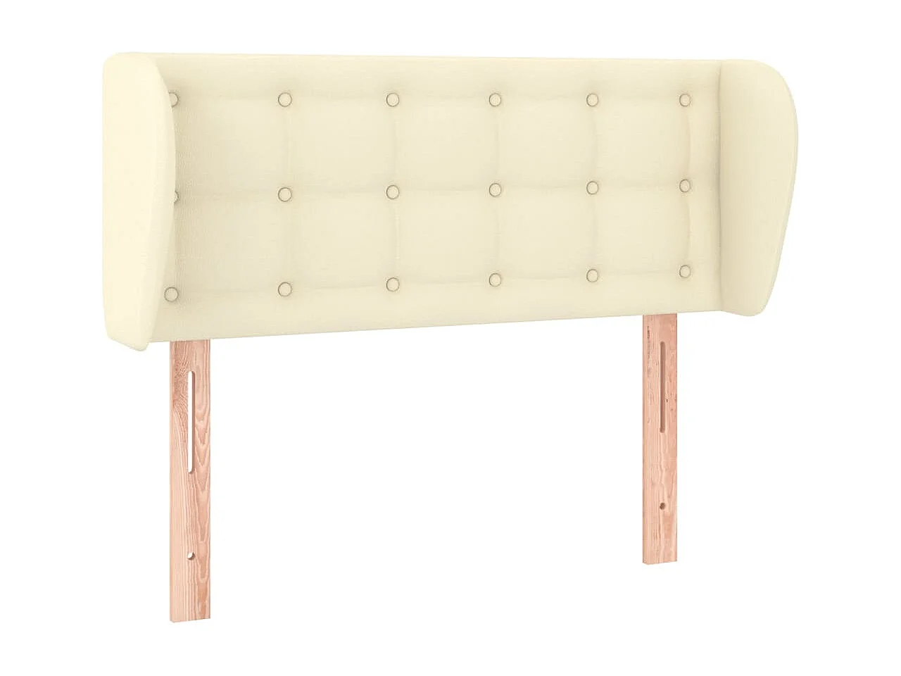 Mueble cabecero | Cabezal de cama | Cabecero de cuero sintético color crema 93x23x78/88 cm