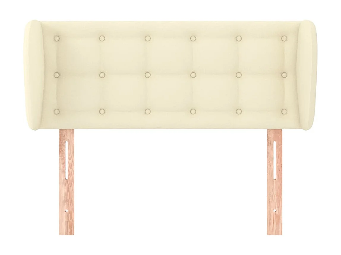 Mueble cabecero | Cabezal de cama | Cabecero de cuero sintético color crema 93x23x78/88 cm