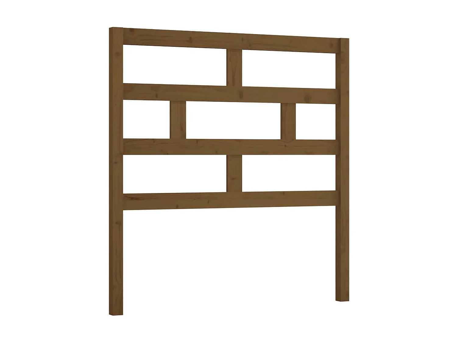 Cabecero de Cama | Cabezal de cama | Mueble de cabecero madera maciza de pino marrón miel 106x4x100 cm