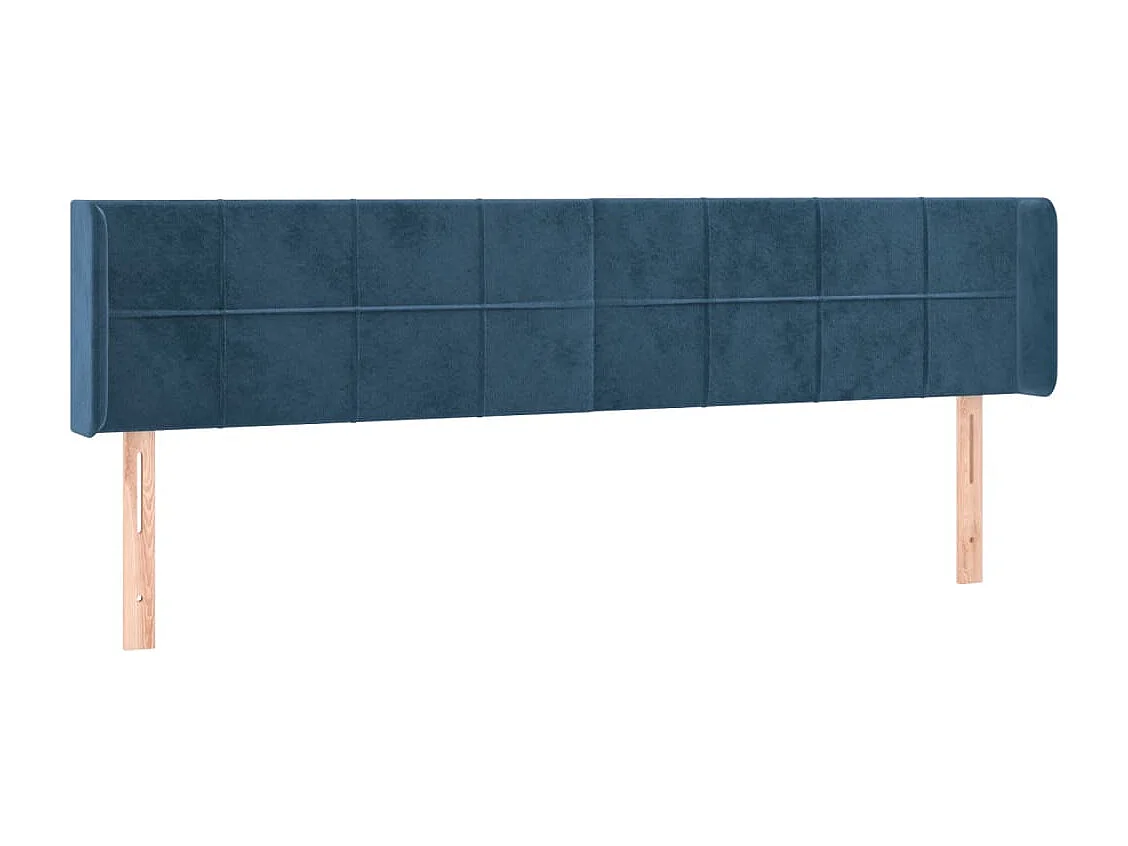 Hoofdbord | Hoofdeinde LED 163x16x78/88 cm fluweel donkerblauw