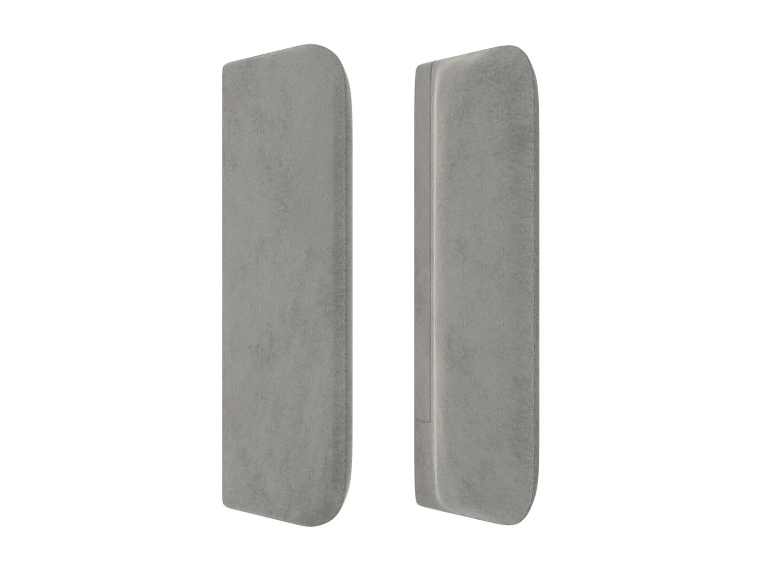 Tête de Lit | Panneau de tête pour lit Moderne avec oreilles Gris clair 163x16x78/88 cm Velours