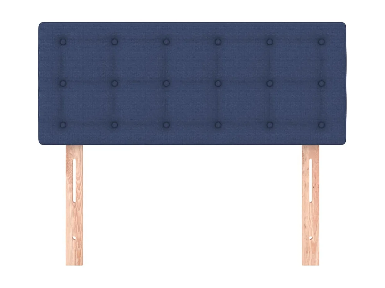 Mueble cabecero | Cabezal de cama | Cabecero de tela azul 80x5x78/88 cm