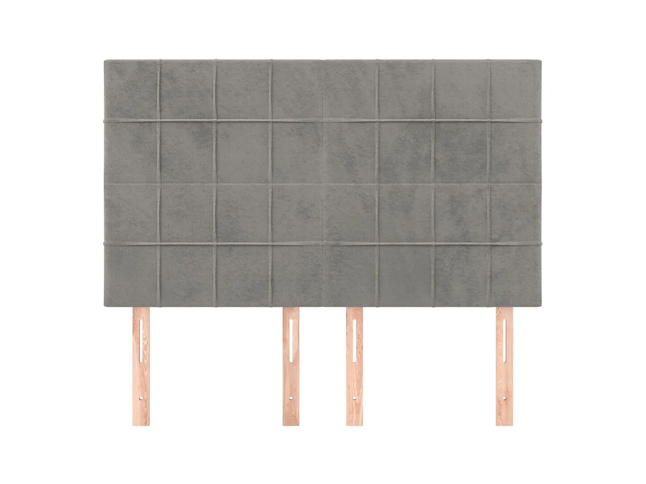 Cabeceros | Cabezal de cama | Mueble de cabecero 4 unidades terciopelo gris claro 72x5x78/88 cm