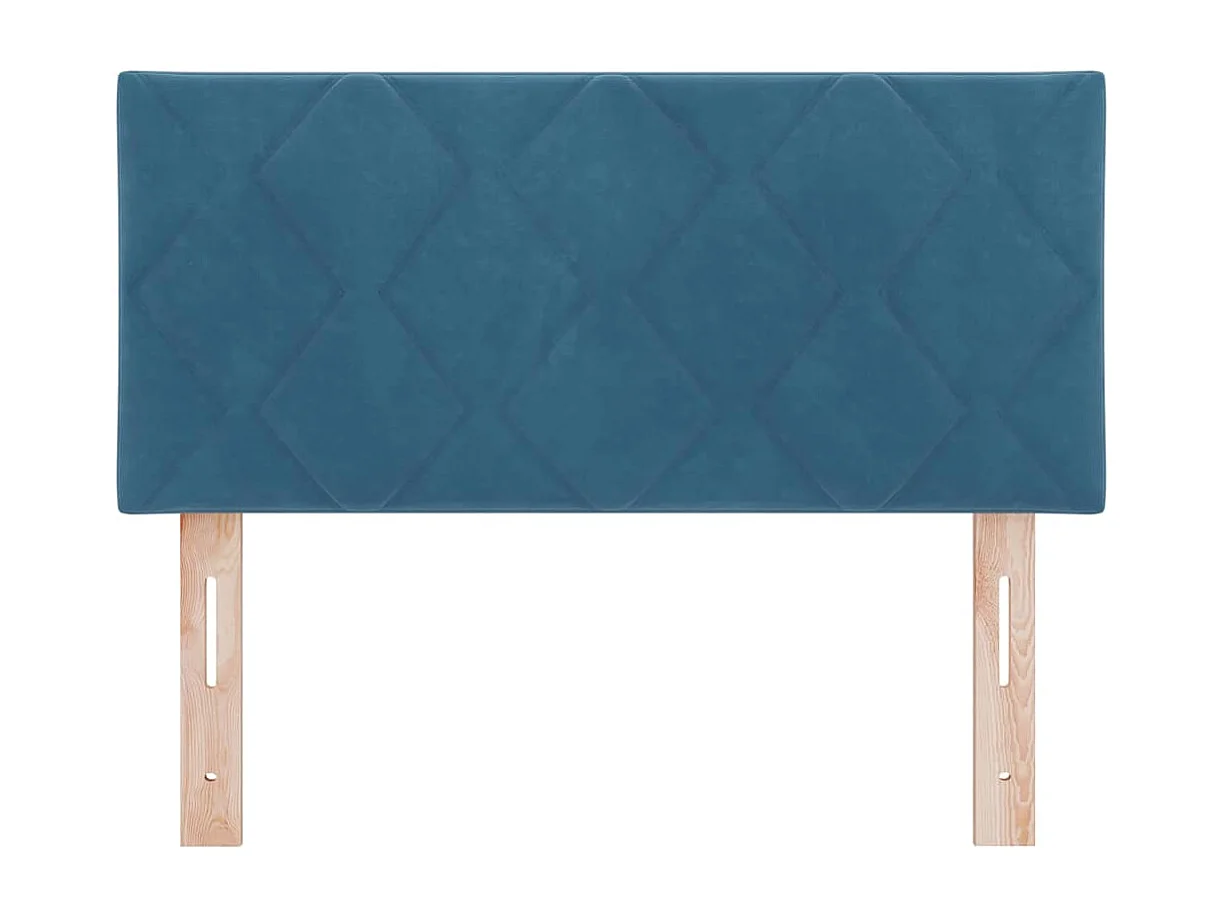 Mueble cabecero | Cabecero | Cabezal de cama LED Geométrico Manual Azul oscuro 90 cm Terciopelo