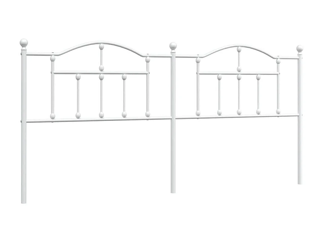 Tête de Lit | Panneau de tête pour lit Moderne métal blanc 200 cm