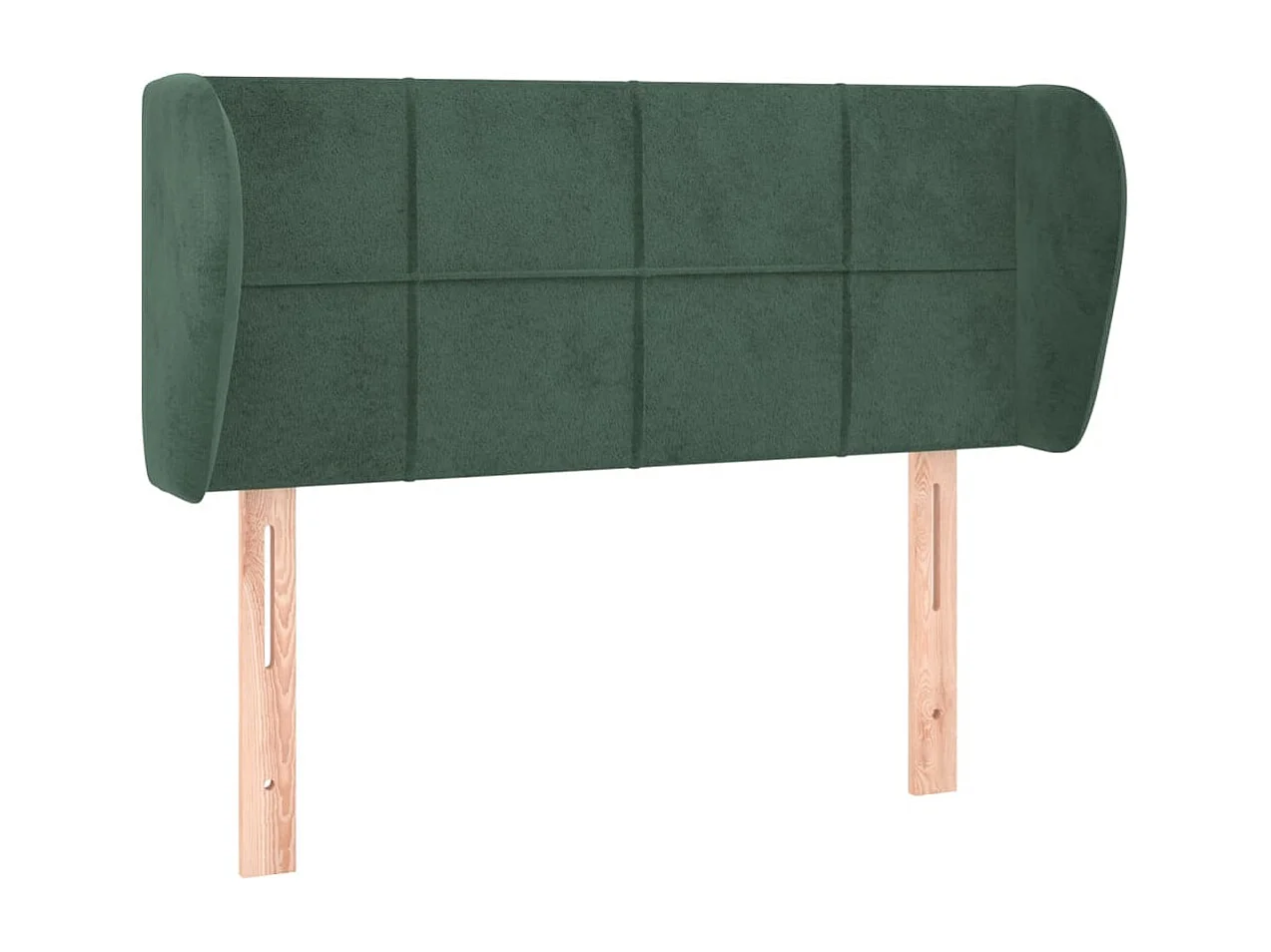 Tête de Lit | Panneau de tête pour lit Moderne avec oreilles Vert foncé 83x23x78/88 cm Velours