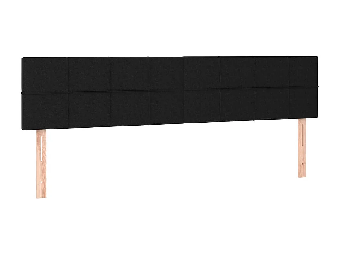 Hoofdbord | Hoofdeinde LED 160x5x78/88 cm stof zwart