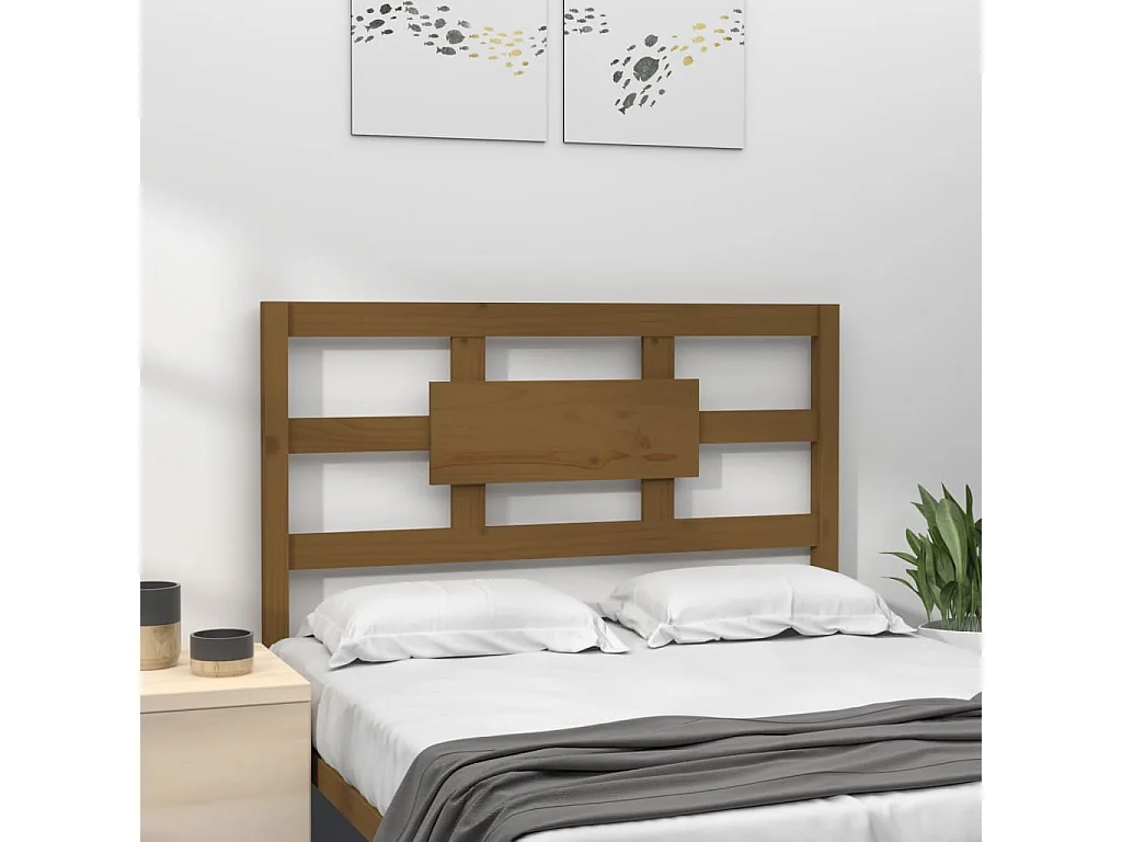 Hoofdbord | Hoofdeinde 95,5x4x100 cm massief grenenhout honingbruin