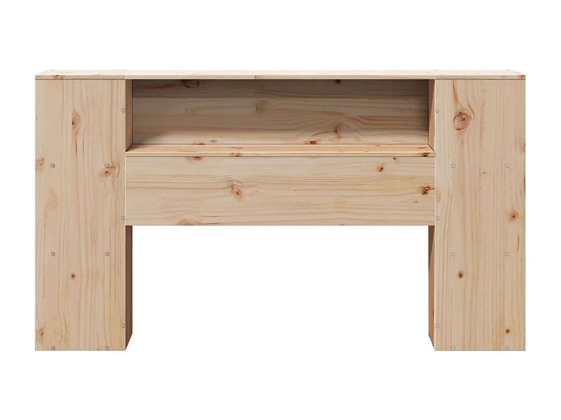 Cabecero de Cama | Cabezal de cama | Mueble de cabecero con almacenaje madera maciza de pino 140 cm