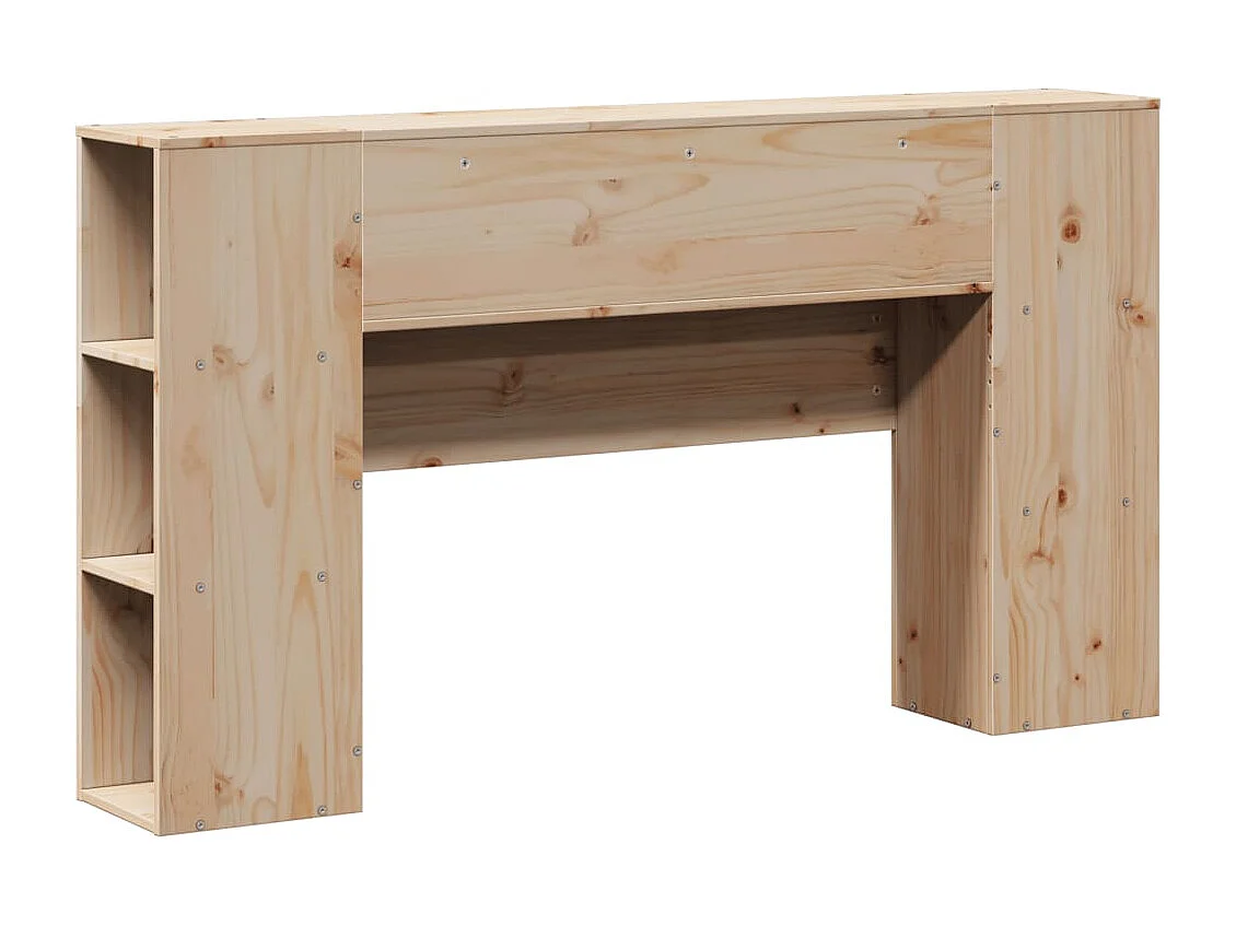 Cabecero de Cama | Cabezal de cama | Mueble de cabecero con almacenaje madera maciza de pino 140 cm