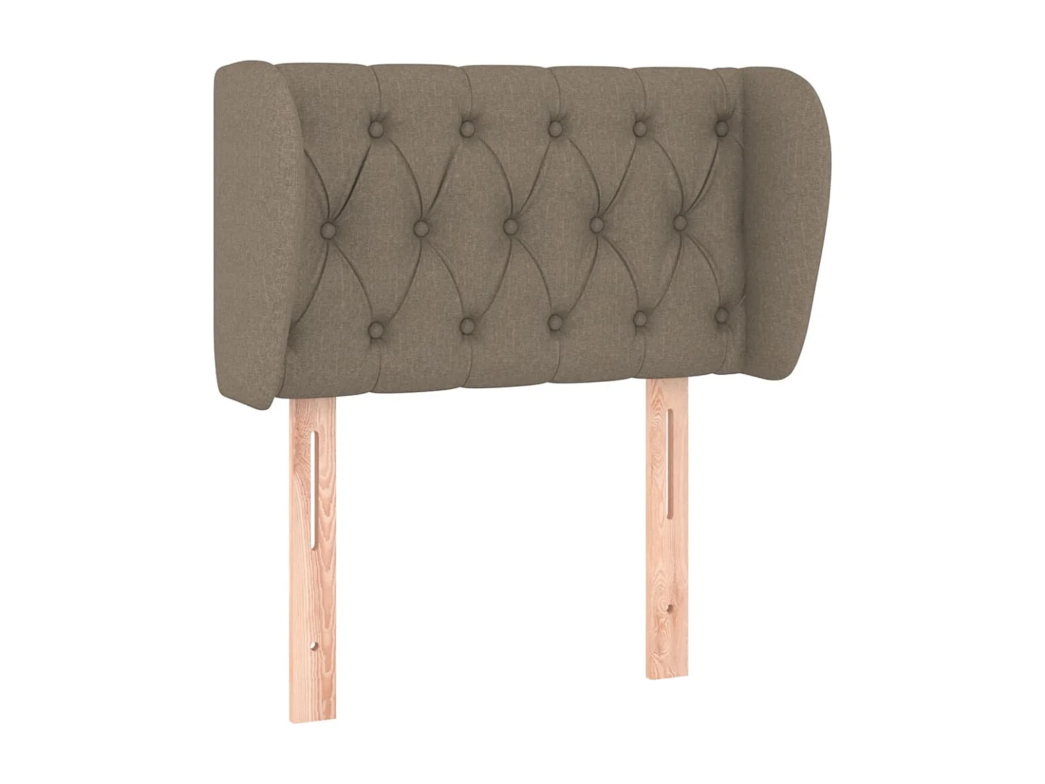 Mueble cabecero | Cabezal de cama | Cabecero de tela gris taupe 83x23x78/88 cm